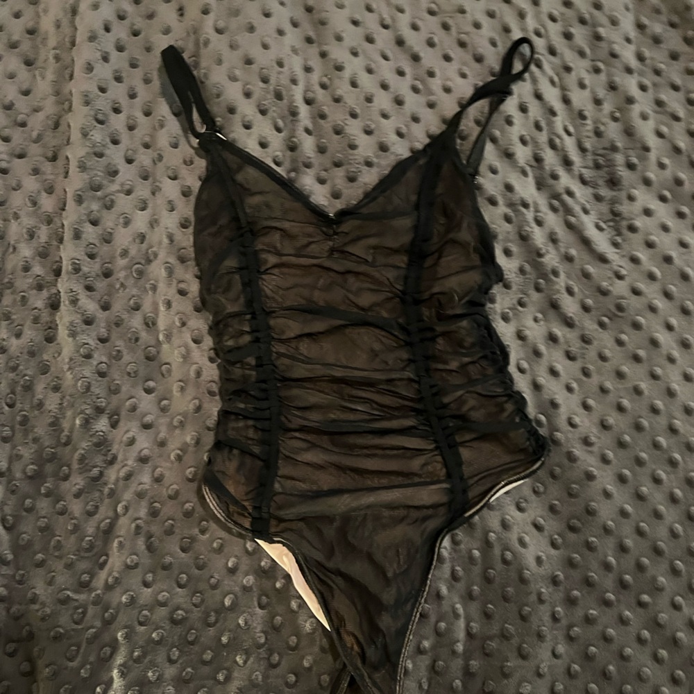 Urban Outfitters Black Sheer Chemise